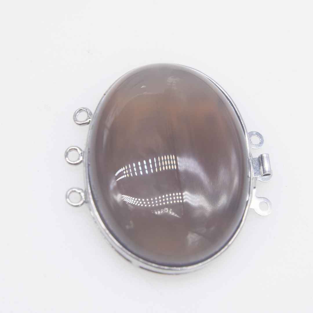 1個入り マルチカラー瑪瑙 フラットオーバルクラスプ 30x - Jewelry Making With Stones のレビューと価格