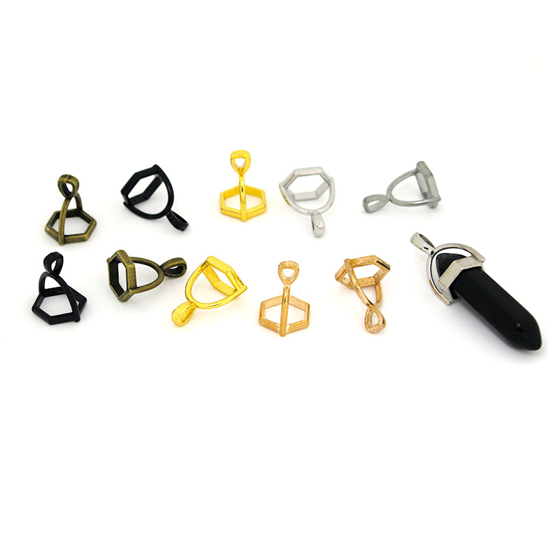 20 個六角形の宝石キャップ天然石クリスタル柱ペンダントキャ - Jewelry Making With Stones のレビューと価格
