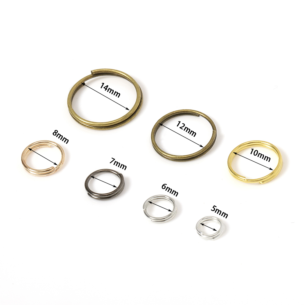 200 個 5-14 ミリメートルキーリングダブルループオー - Jewelry Making Jump Rings のレビューと価格