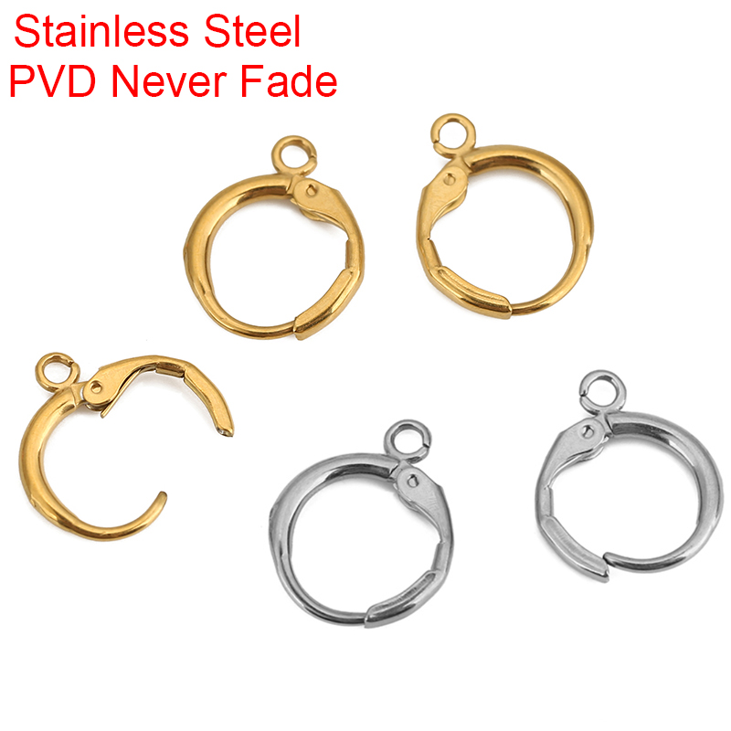 10 個 PVD ​​色褪せないステンレス鋼のイヤリングフッ - Jewelry Making Name のレビューと価格