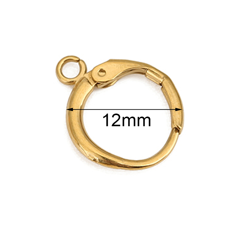 10 個 PVD ​​色褪せないステンレス鋼のイヤリングフッ - Jewelry Making Name のレビューと価格