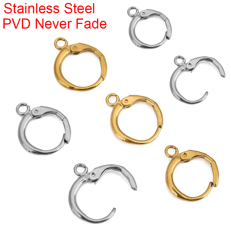 10 個 PVD ​​色褪せないステンレス鋼のイヤリングフッ - Jewelry Making Name のレビューと価格