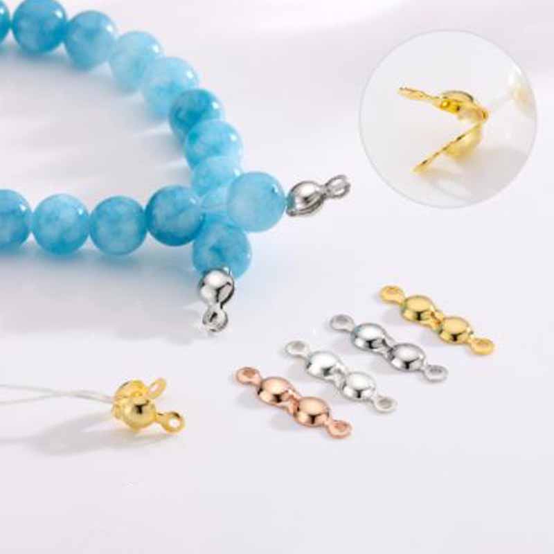 4個入り 本物の純銀925製 クロージャーエンドビーズ クラ - Jewelry Making Name のレビューと価格