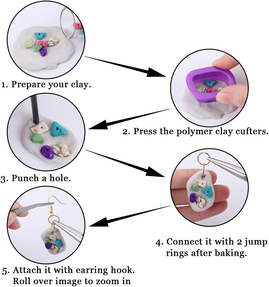 ポリマークレイイヤリング作成キット、18個のツール、24個の - Jewelry Making For Teens のレビューと価格