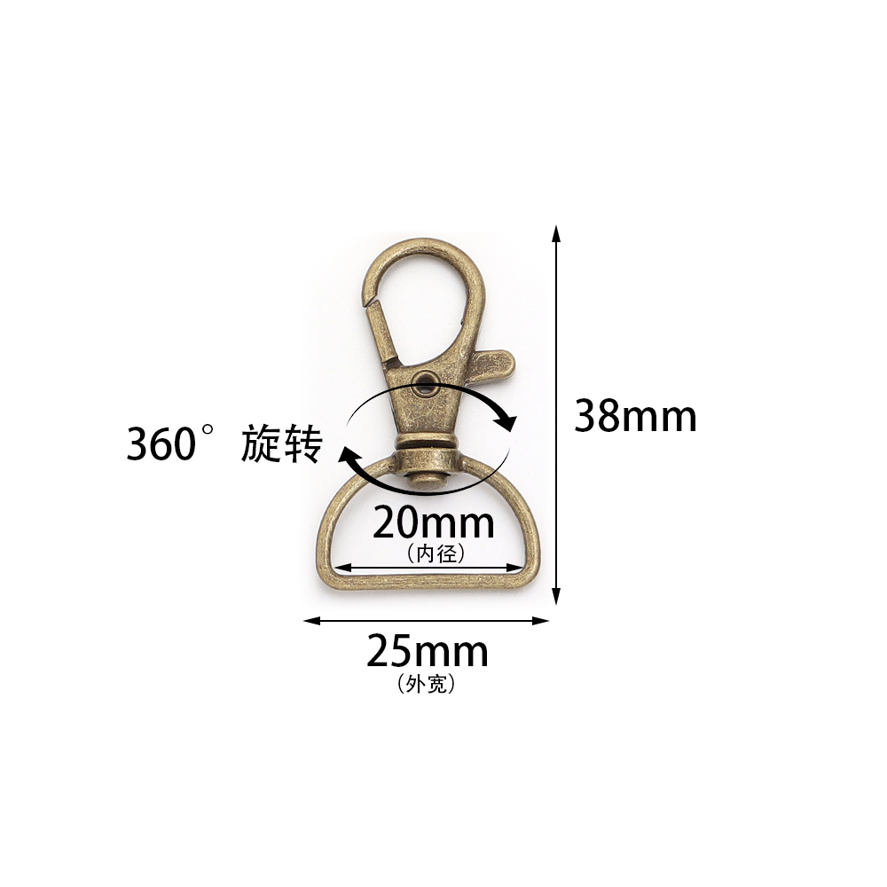 10個/ロット メタルスイベルクラスプ Dリング付き ランヤ - Jewelry Making Name のレビューと価格