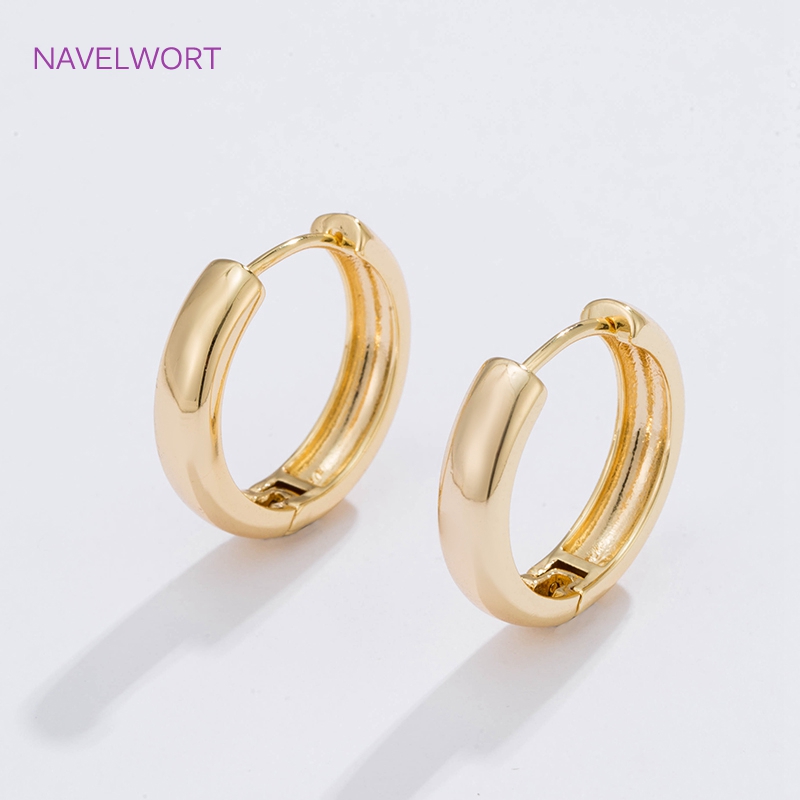 6 サイズのゴールドメッキサークルフープイヤリング女性ギフト - Jewelry Making Articles のレビューと価格