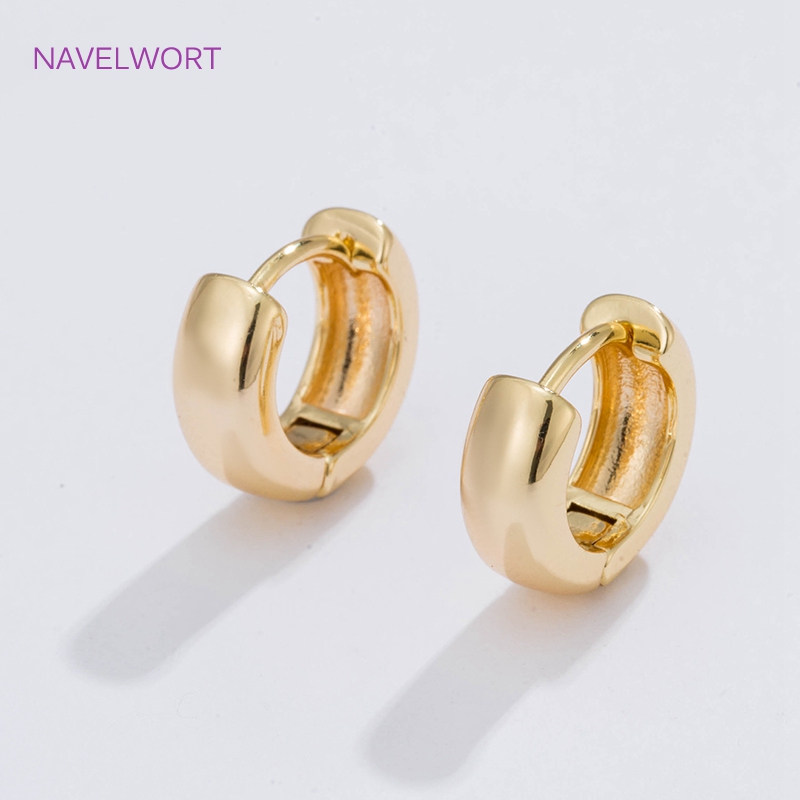 6 サイズのゴールドメッキサークルフープイヤリング女性ギフト - Jewelry Making Articles のレビューと価格