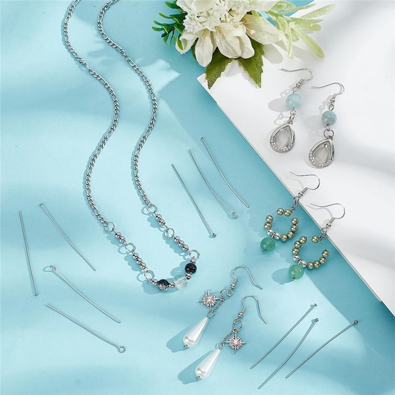 A01F-Hot 300個 1.6インチ 304ステンレス鋼 - Jewelry Making Eye Pins のレビューと価格