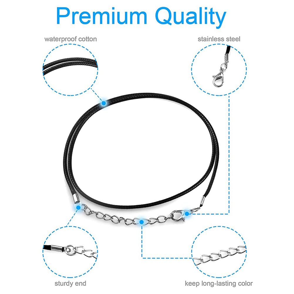ABQR 24個入りコードネックレス、ペンダント用ワックスコ - Jewelry Making Pendants のレビューと価格