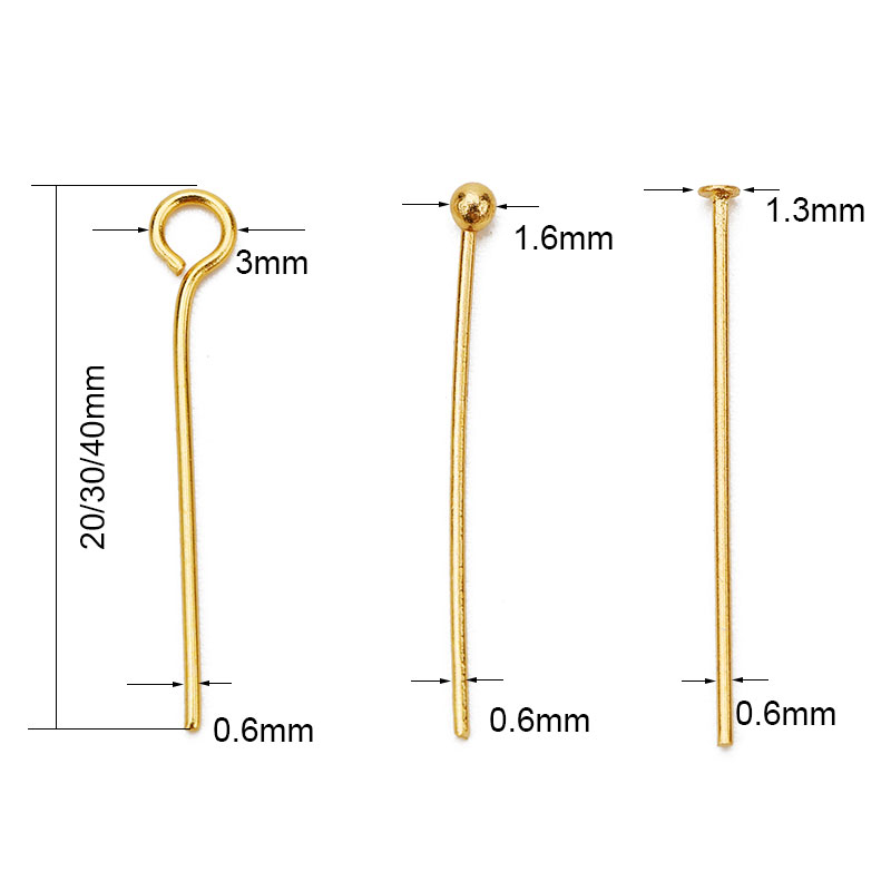 ステンレス鋼のフラットチップ,100個,ネジ,20mm,30 - Jewelry Making Eye Pins のレビューと価格