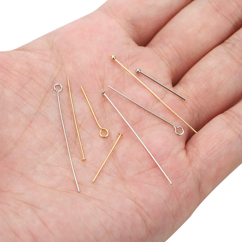 ステンレス鋼のフラットチップ,100個,ネジ,20mm,30 - Jewelry Making Eye Pins のレビューと価格