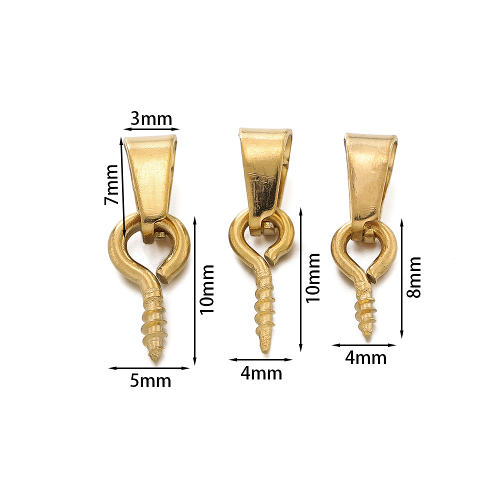 20セットのステンレス鋼製ベイルクラスプ、ネジ式アイピン、エ - Jewelry Making Eye Pins のレビューと価格