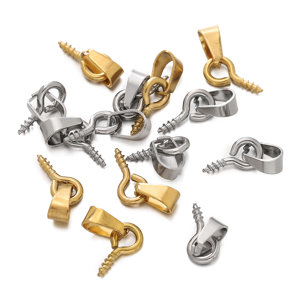 20セットのステンレス鋼製ベイルクラスプ、ネジ式アイピン、エ - Jewelry Making Eye Pins のレビューと価格