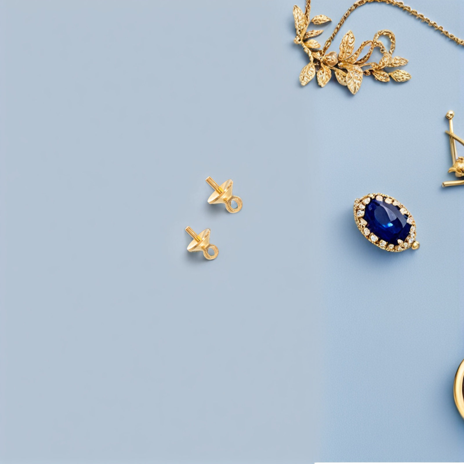 100個入り銅製ハーフドリルアイピンホルダー、ジュエリー製作 - Jewelry Making Eye Pins のレビューと価格