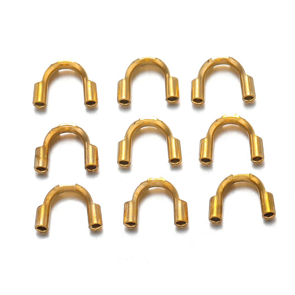 50 個ゴールドメッキステンレス鋼 U 字型接続バックルワイ - Jewelry Making Thread のレビューと価格