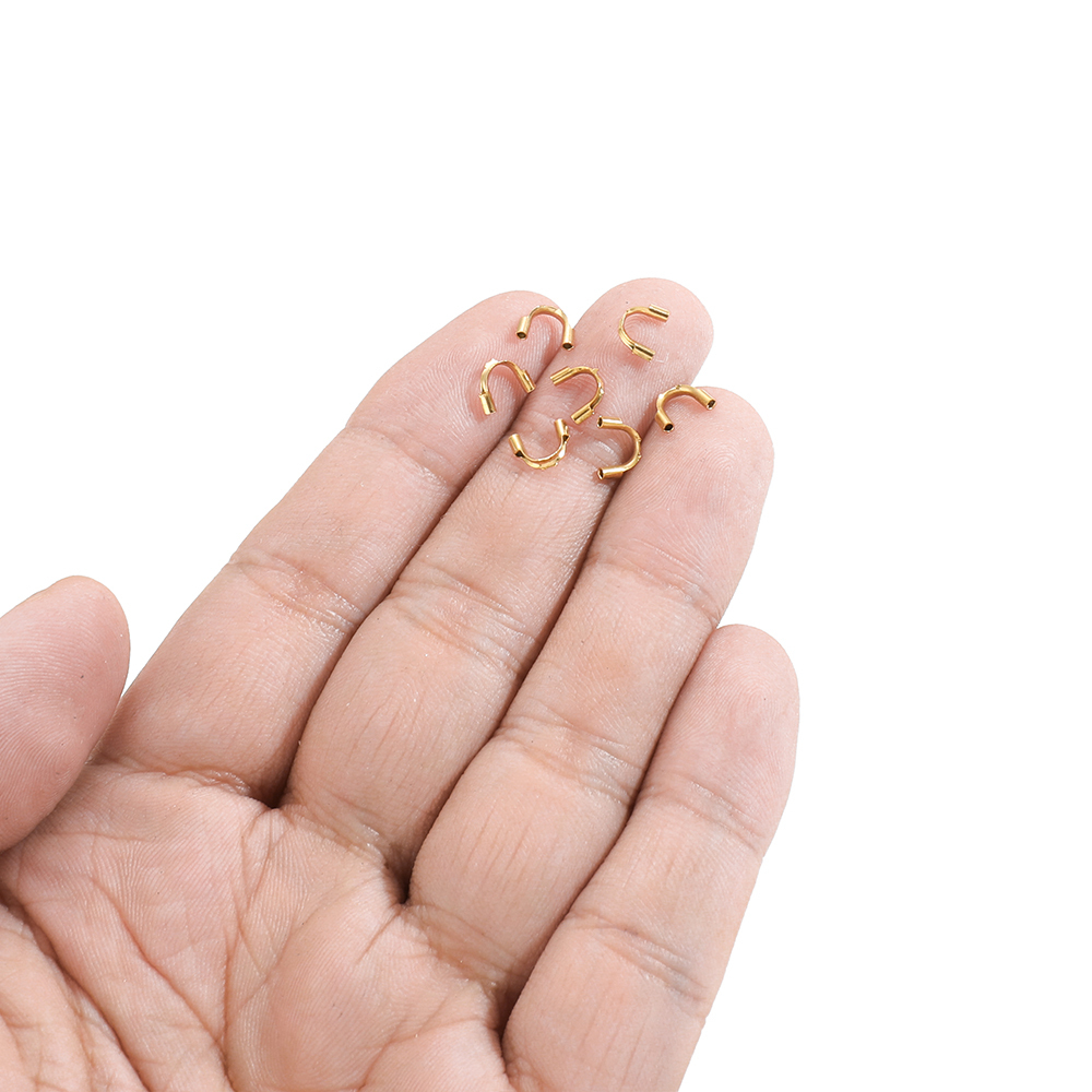 50 個ゴールドメッキステンレス鋼 U 字型接続バックルワイ - Jewelry Making Thread のレビューと価格