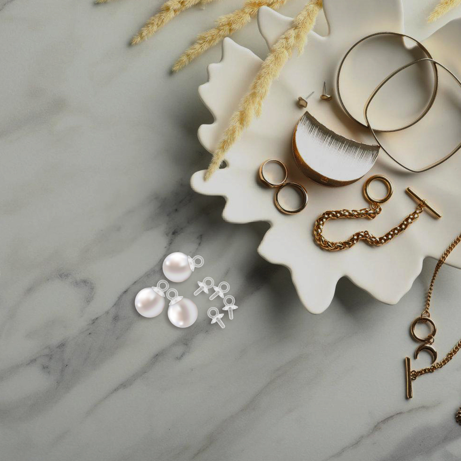 100 個樹脂カップアイピンパールペンダントホルダー DIY - Jewelry Making Eye Pins のレビューと価格