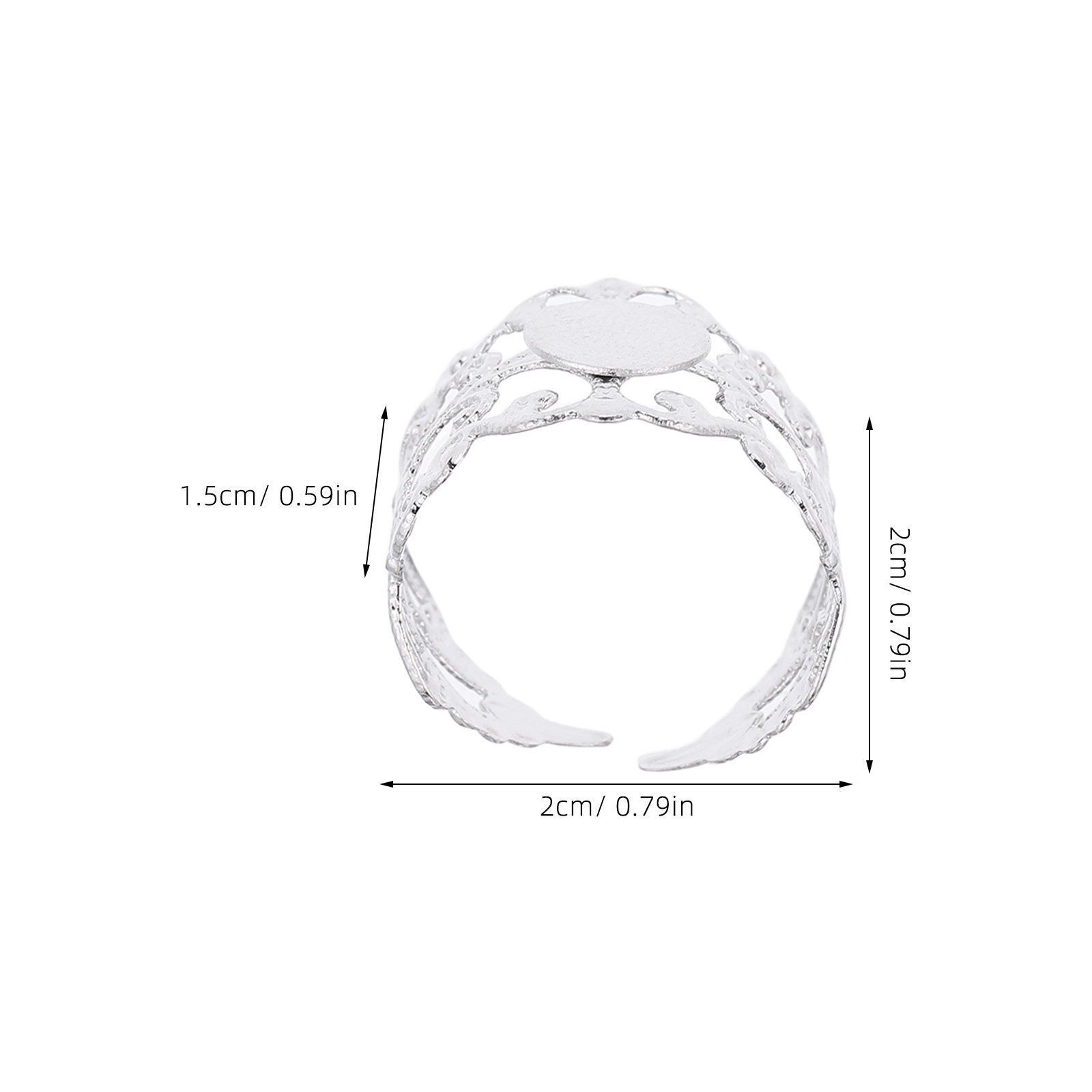 50個入り調整可能なリングブランクオーバルフラットバックパッ - Ring Blank Adjustable のレビューと価格