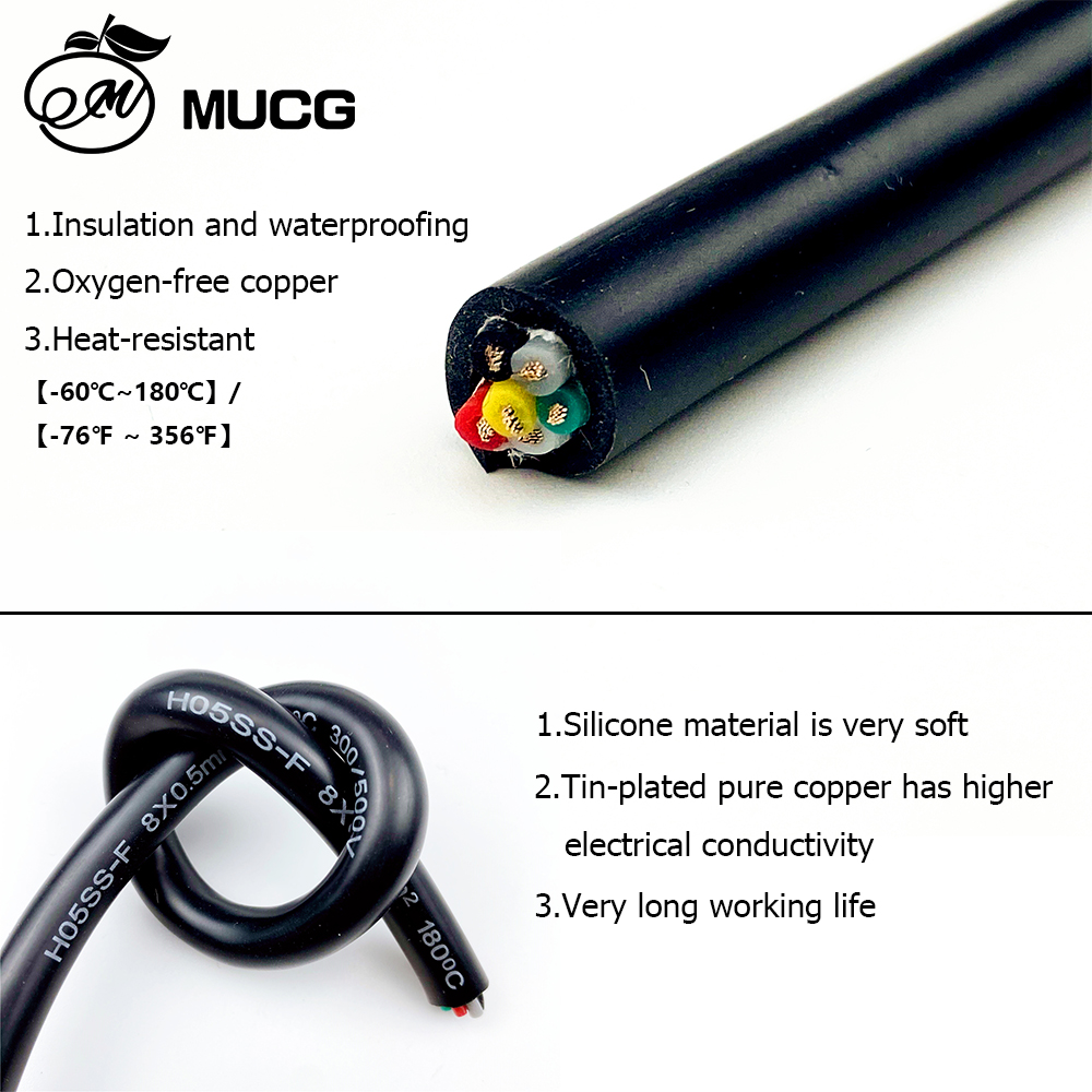 耐熱シリコンワイヤーシースケーブル 2芯 3C 4C 5C  - Wire 22 Gauge Copper のレビューと価格