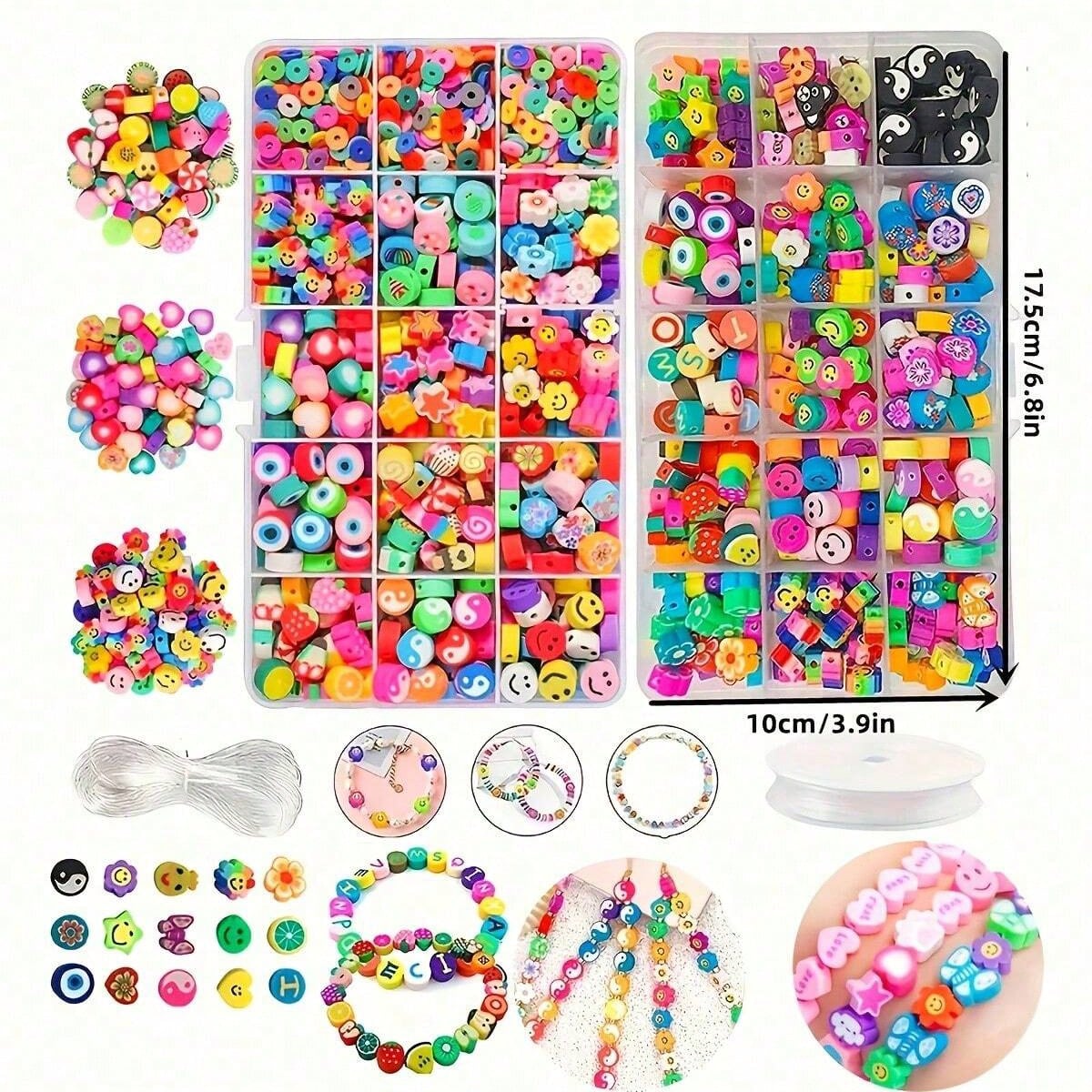 1450/1200/250個入りポリマークレイビーズセット、 - Jewelry Making Thread のレビューと価格