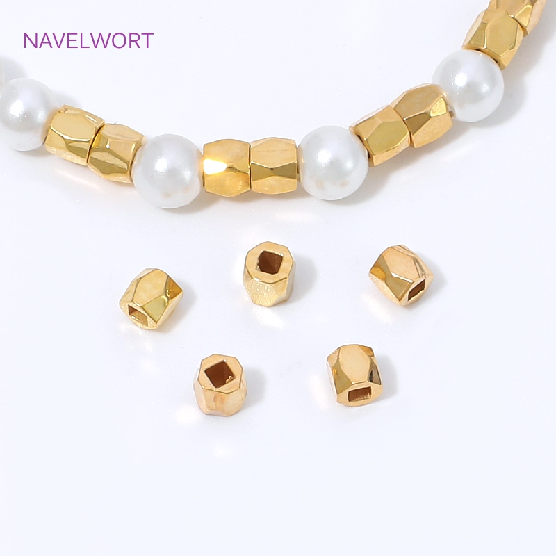 18K金メッキ菱形カットスペーサービーズ、ジュエリー用、ビー - Jewelry Making Items のレビューと価格