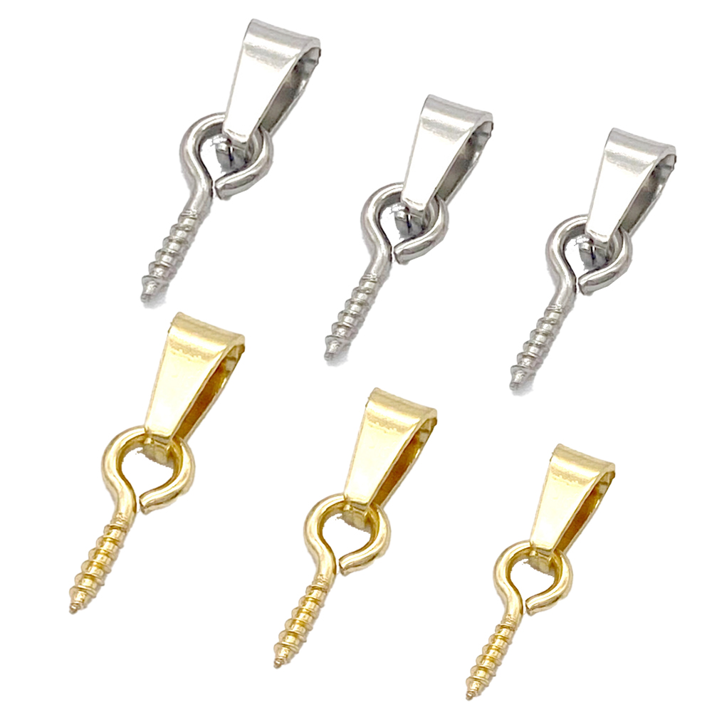 ステンレス鋼のネジピン,ハーフドリルビーズ用のフックコネクタ - Jewelry Making Eye Pins のレビューと価格