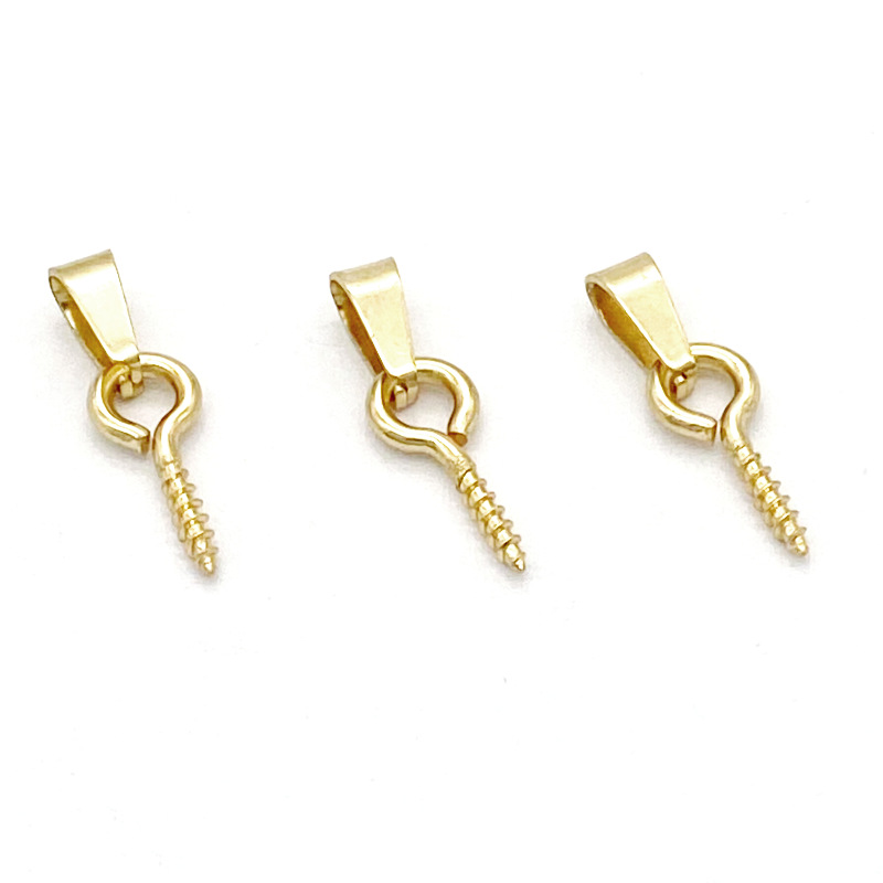ステンレス鋼のネジピン,ハーフドリルビーズ用のフックコネクタ - Jewelry Making Eye Pins のレビューと価格