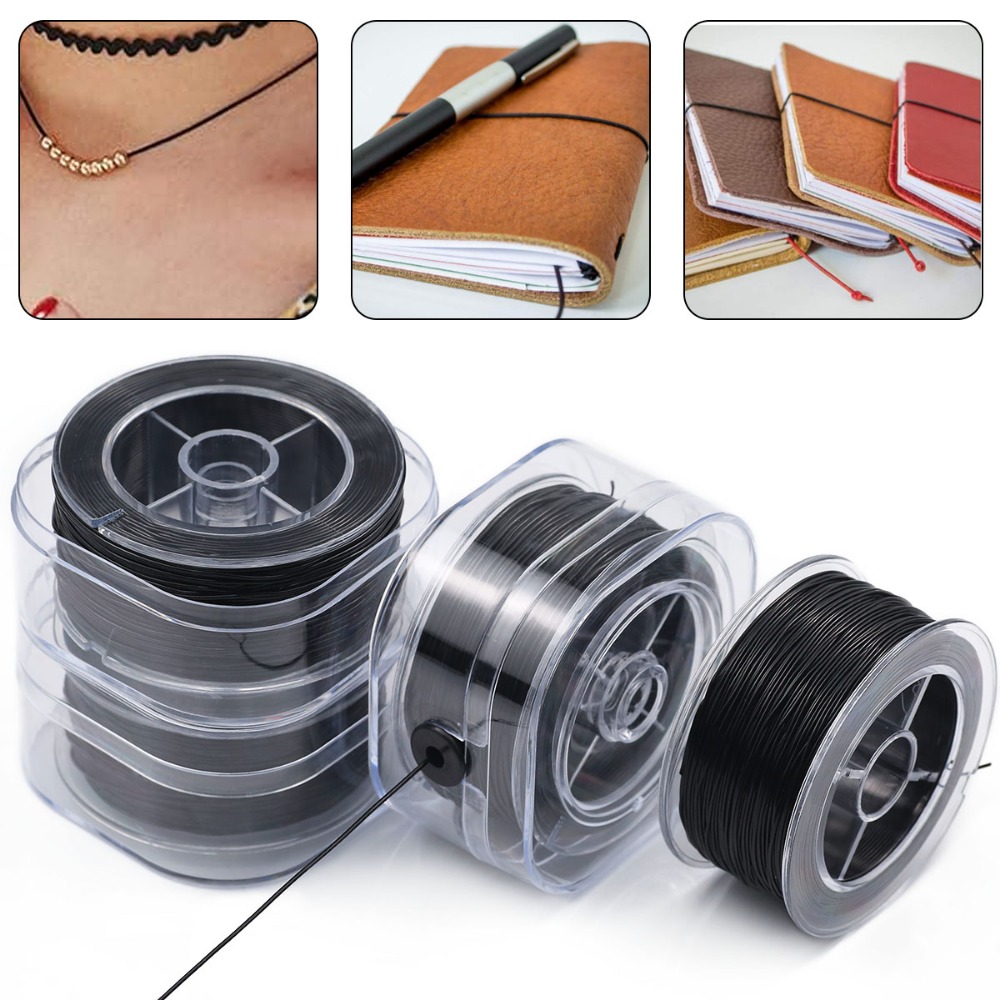 0.5～1mm ブラック エラスティック クリスタル スレッ - Jewelry Making Beginners のレビューと価格