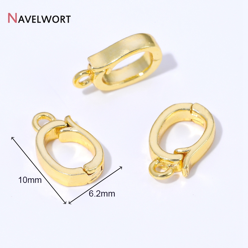 14K/18K金メッキ真鍮製ヒンジ付きネックレスエンハンサー - Jewelry Making Name のレビューと価格