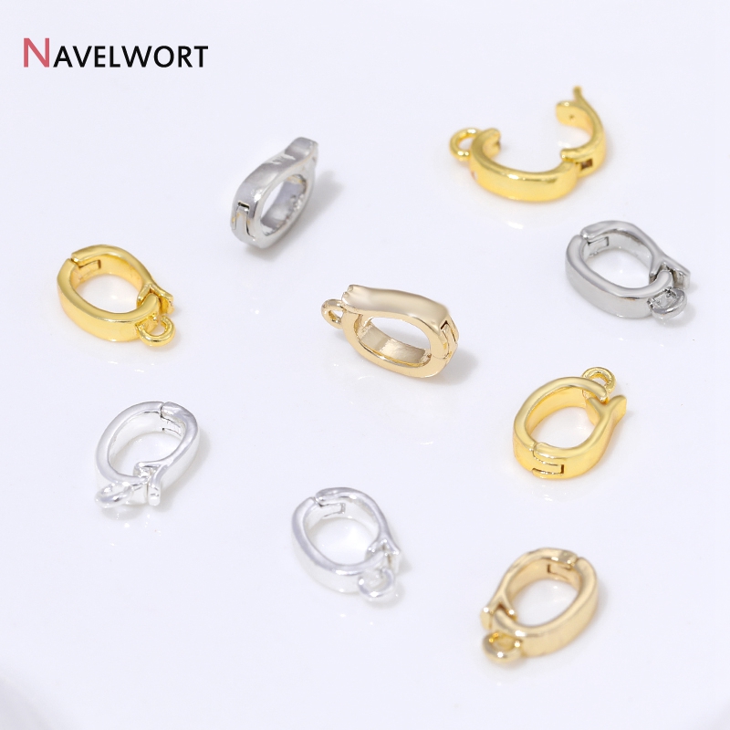 14K/18K金メッキ真鍮製ヒンジ付きネックレスエンハンサー - Jewelry Making Name のレビューと価格