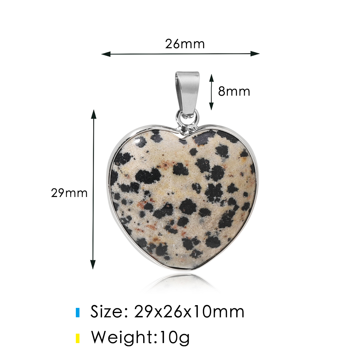 卸売 1pc アソートハート天然石チャームファッションペンダ - Jewelry Making Japan のレビューと価格
