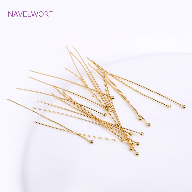 50 ピース/ロット 18 18K ゴールドメッキピン真鍮ボ - Jewelry Making Eye Pins のレビューと価格