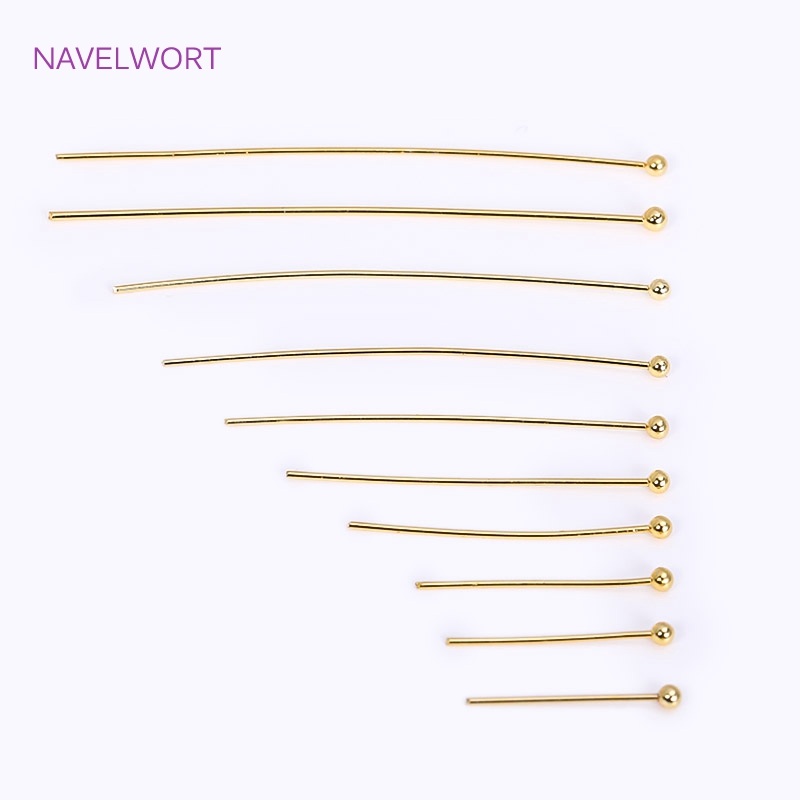 50 ピース/ロット 18 18K ゴールドメッキピン真鍮ボ - Jewelry Making Eye Pins のレビューと価格