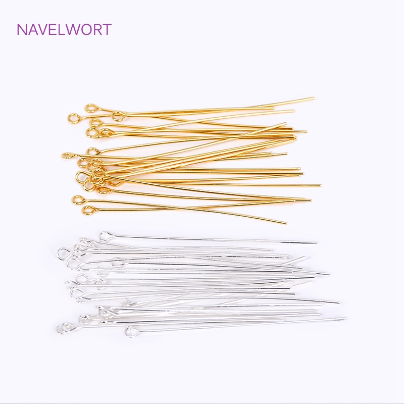 50 ピース/ロット 18 18K ゴールドメッキピン真鍮ボ - Jewelry Making Eye Pins のレビューと価格