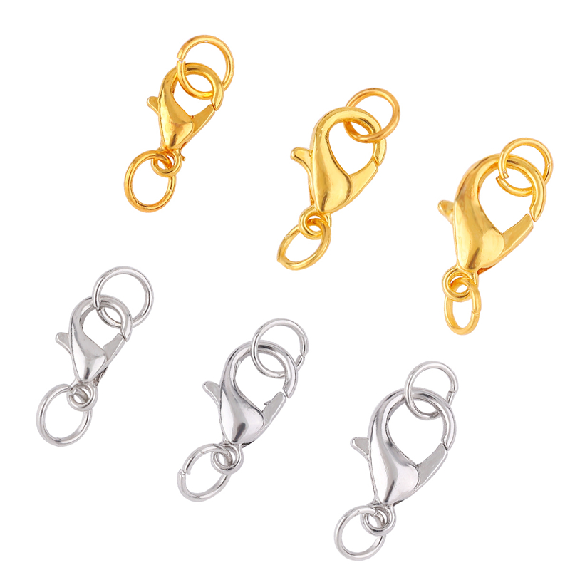 10/12/14mm10セットステンレス鋼ロブスタークラスプ - Jewelry Making Jump Rings のレビューと価格