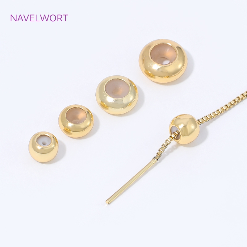 18K金メッキ位置調整シリコンビーズ、ネックレス作成用、ブレ - Jewelry Making Items のレビューと価格