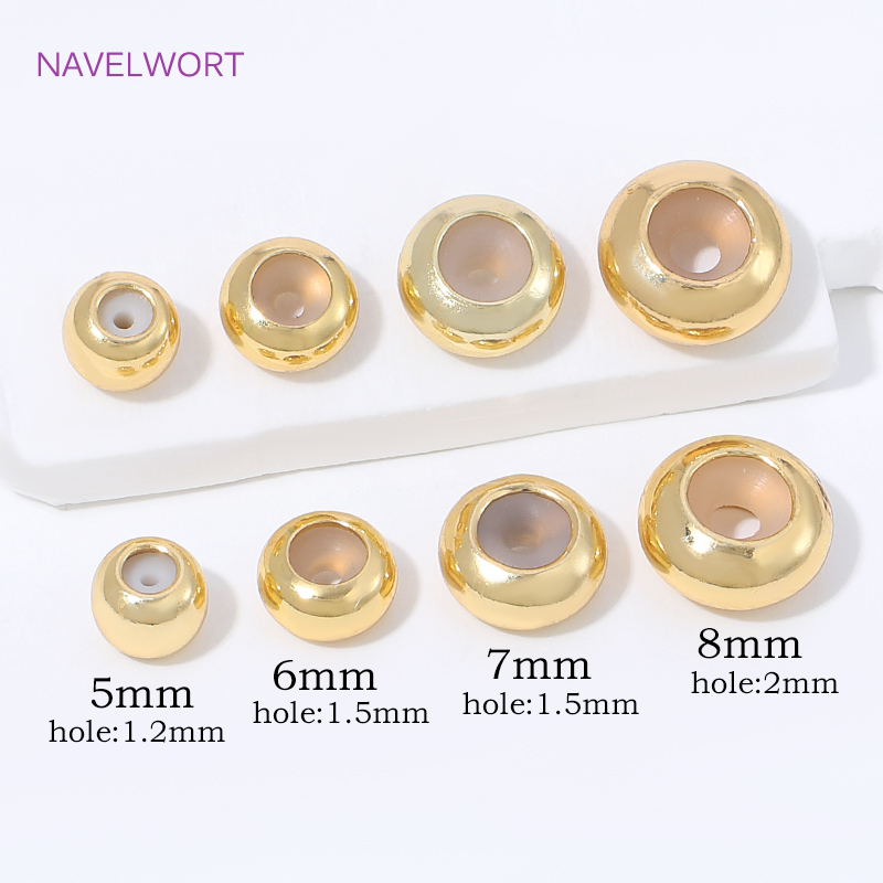 18K金メッキ位置調整シリコンビーズ、ネックレス作成用、ブレ - Jewelry Making Items のレビューと価格