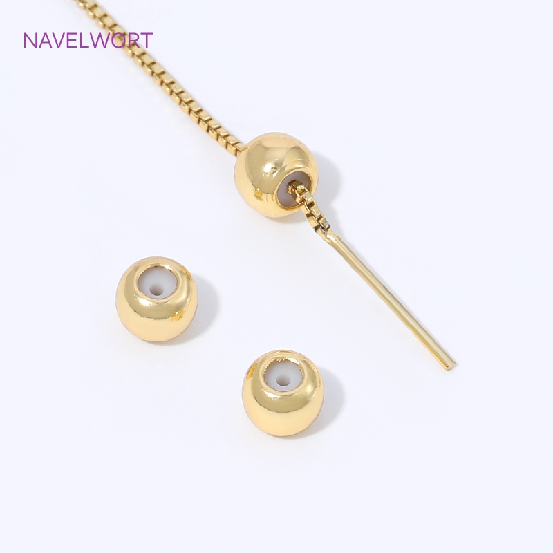 18K金メッキ位置調整シリコンビーズ、ネックレス作成用、ブレ - Jewelry Making Items のレビューと価格