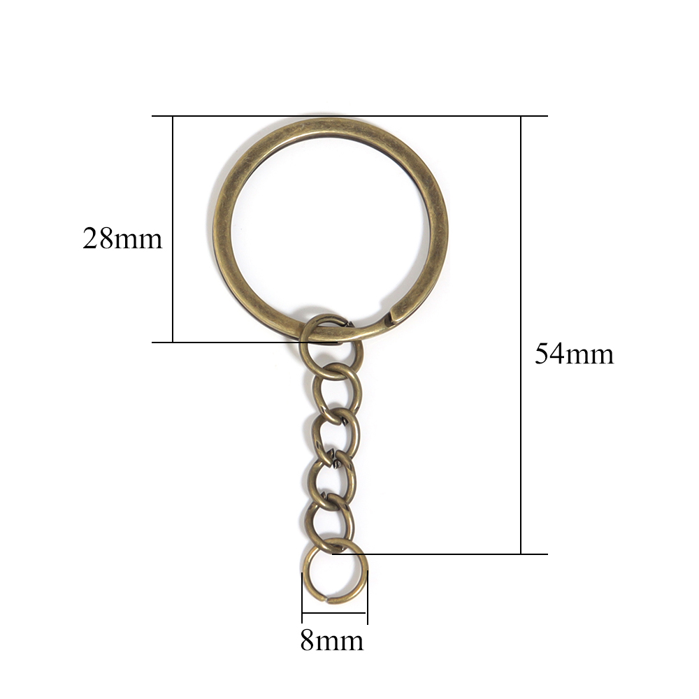 5/20セット/ロット メタルキーリング キーチェーン ラウ - Jewelry Making Jump Rings のレビューと価格