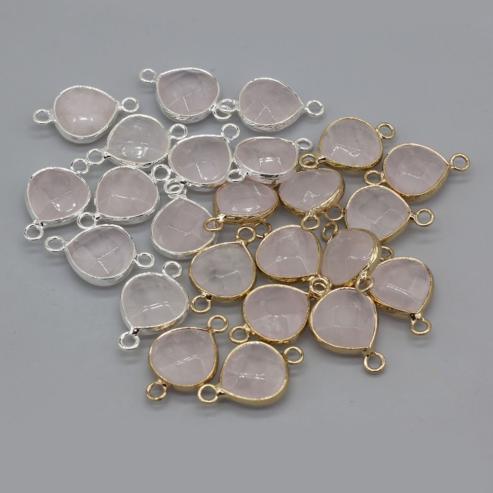 2 個天然石コネクタ脂肪水ドロップペンダントチャーム DIY - Jewelry Making With Stones のレビューと価格