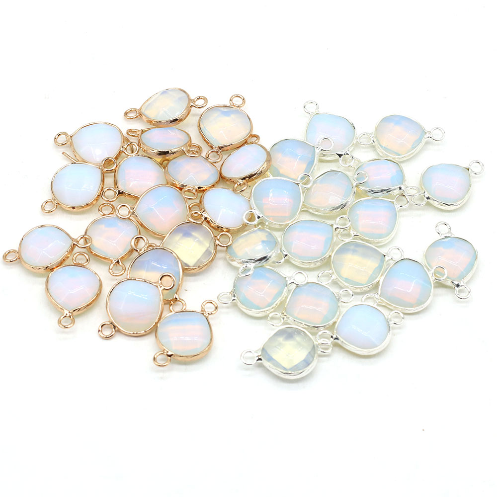 2 個天然石コネクタ脂肪水ドロップペンダントチャーム DIY - Jewelry Making With Stones のレビューと価格