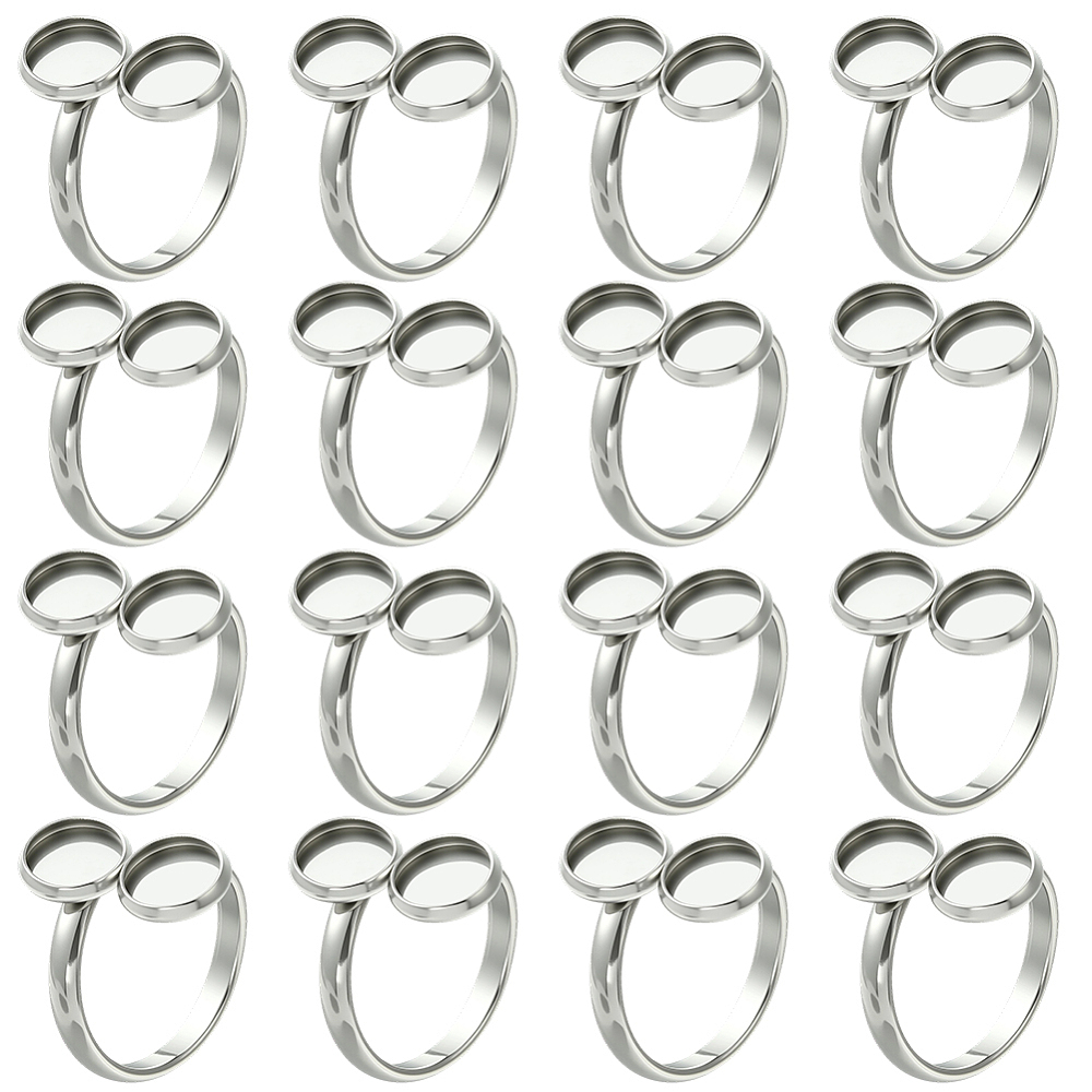 16個入りフィンガーリングブランクベース 18mm 304ス - Ring Blank Adjustable のレビューと価格