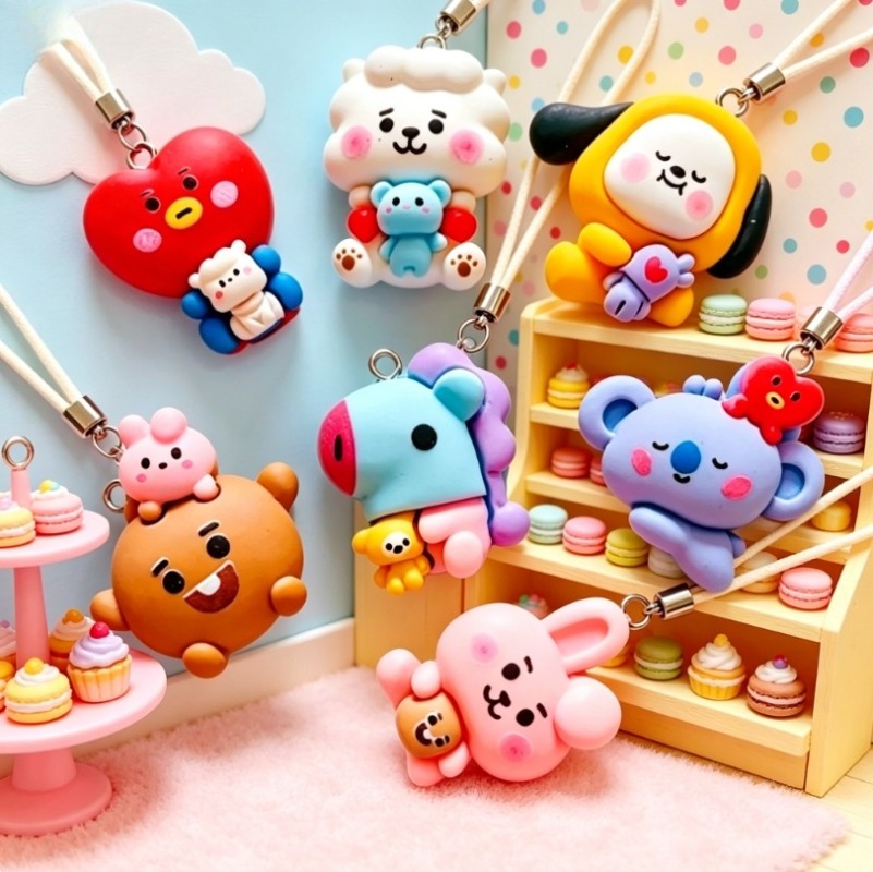 7 個 BT21 樹脂漫画チャーム DIY アクセサリークラ - Jewelry Making Earrings のレビューと価格