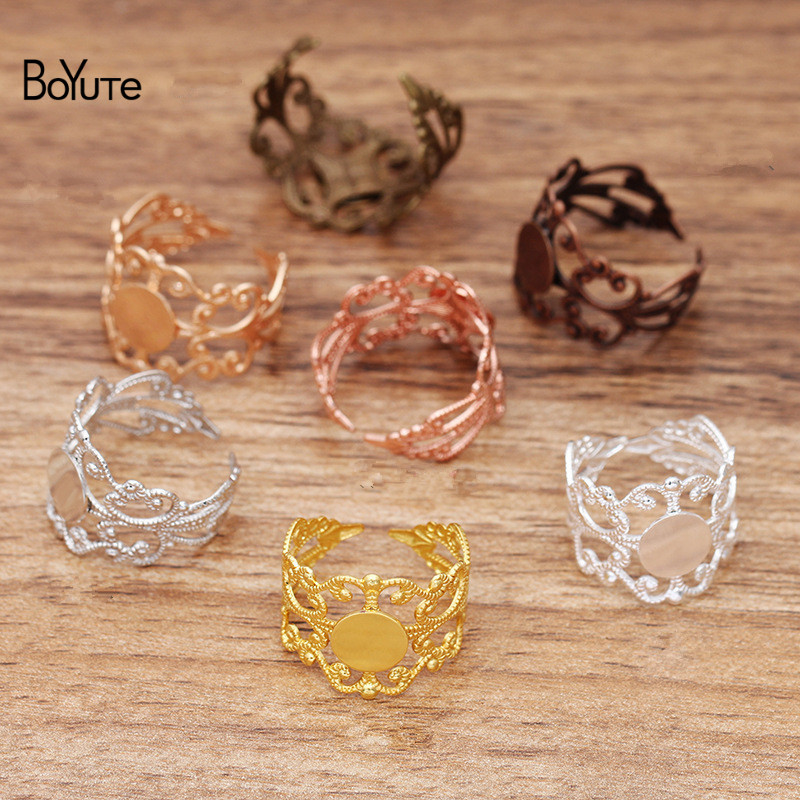 BoYuTe (20 ピース/ロット) 8 ミリメートルフラ - Ring Blank Adjustable のレビューと価格
