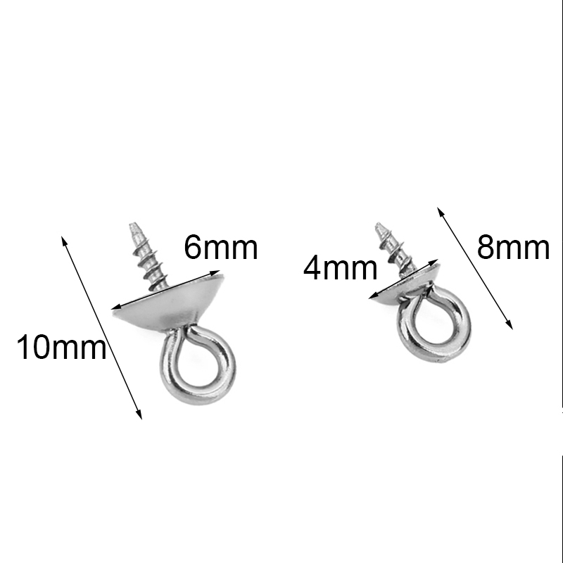 20個入り ステンレス製 パールペンダントコネクター 4mm - Jewelry Making Eye Pins のレビューと価格