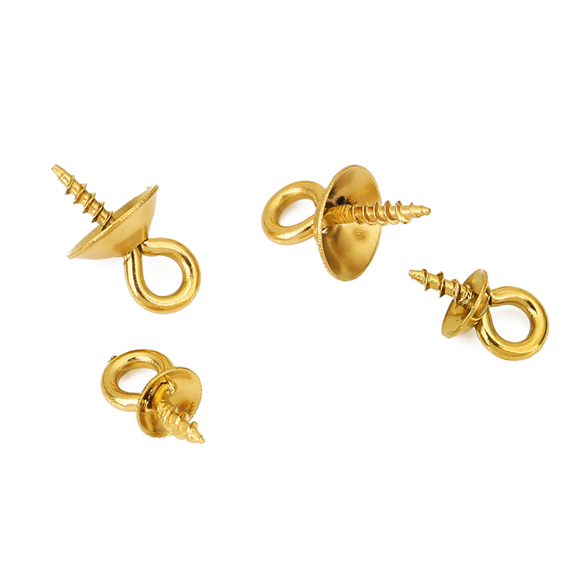 20個入り ステンレス製 パールペンダントコネクター 4mm - Jewelry Making Eye Pins のレビューと価格