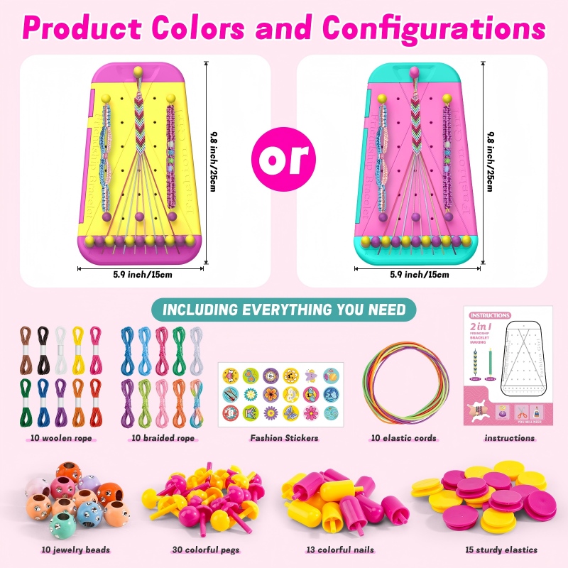 友情ブレスレットジュエリー製作キット、女の子に適しています、 - Jewelry Making Kits For Kids のレビューと価格