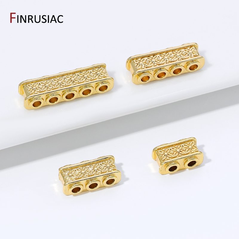 18K金メッキ真鍮製長方形スペーサービーズ、ジュエリー用、マ - Jewelry Making Items のレビューと価格