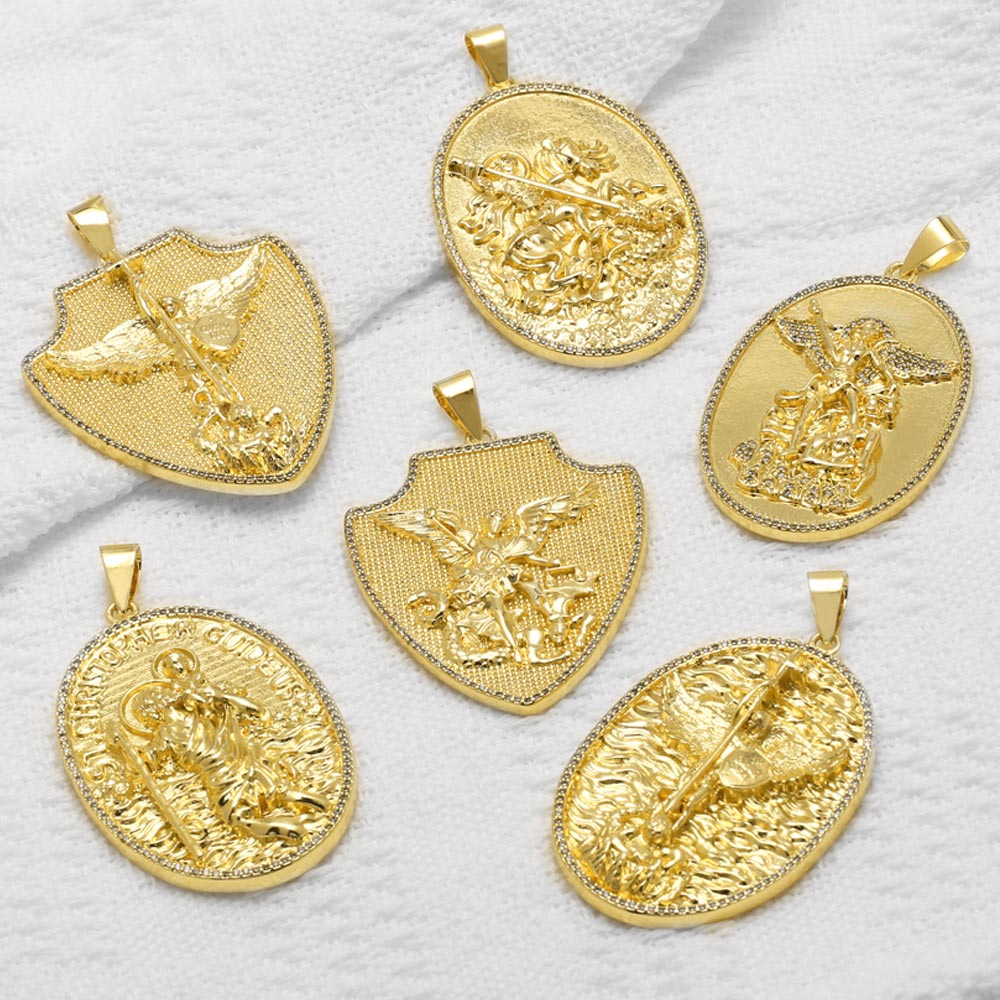 OCESRIO セントマイケルメダル ネックレス用 ゴールド - Jewelry Making Michaels のレビューと価格