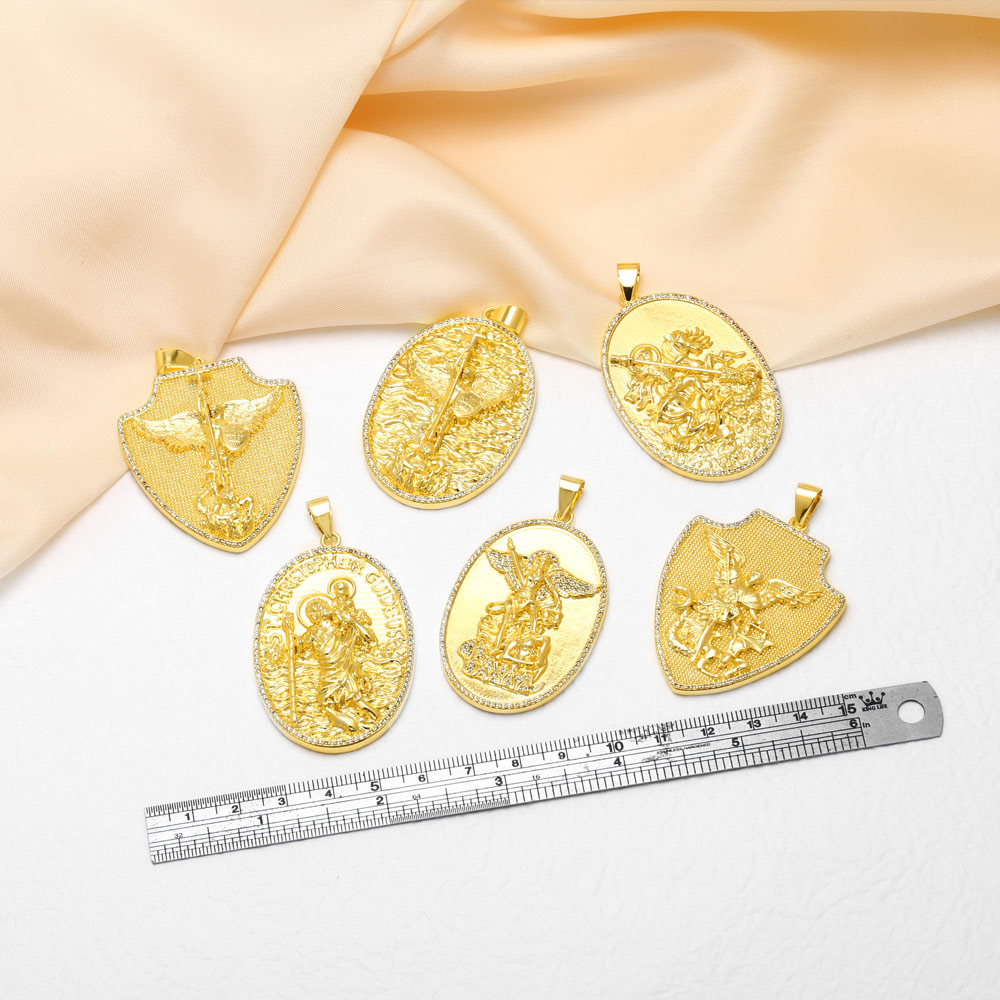 OCESRIO セントマイケルメダル ネックレス用 ゴールド - Jewelry Making Michaels のレビューと価格